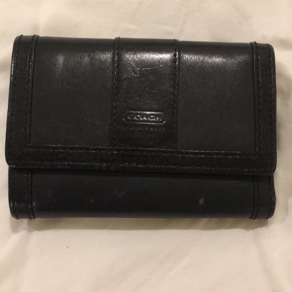 Coach trifold wallet with coin purse